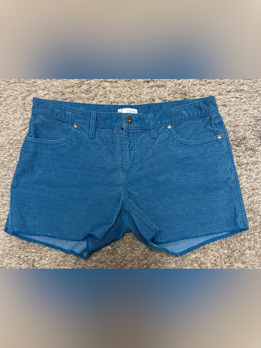EUC Women’s Carve Designs Corduroy Shorts, Denim Blue, Size 10